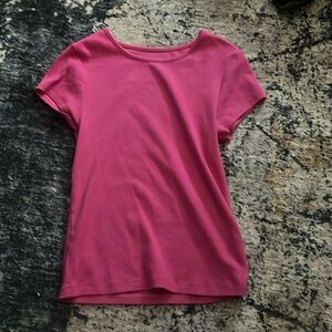 pink tight fitting top